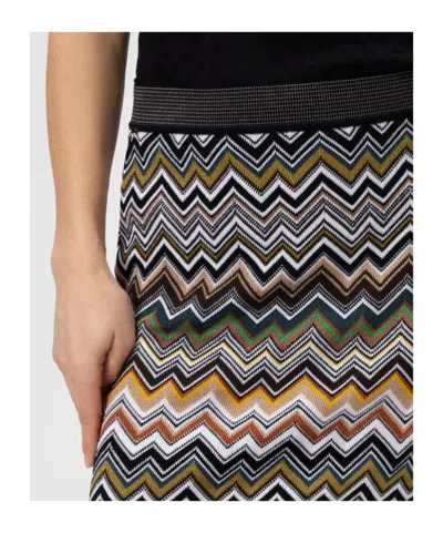 Missoni Mini Skirt With Chevron Pattern In Multi