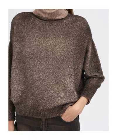 Avant Toi High Neck Sweater In Brown