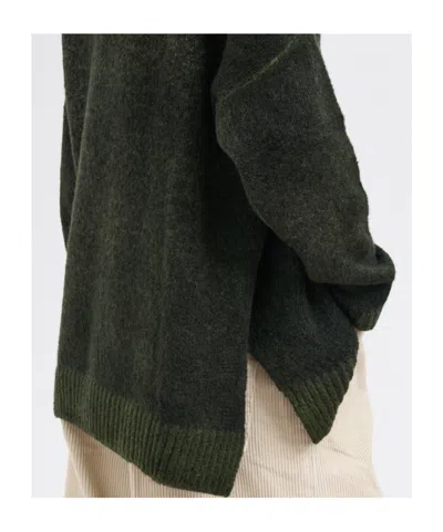 Avant Toi Crew Neck Cashmere And Silk Sweater In Green