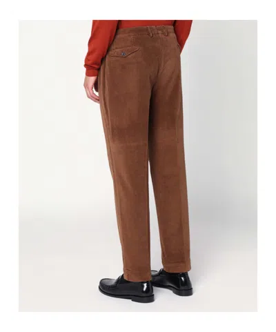 Biagio Santaniello Belt Loops Casual Pants In Brown