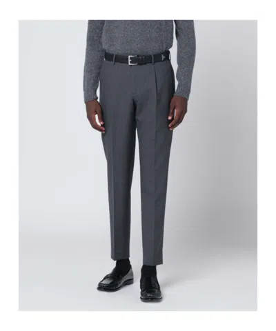 Biagio Santaniello Belt Loops Casual Pants In Gray