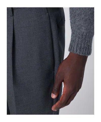 Biagio Santaniello Belt Loops Casual Pants In Gray