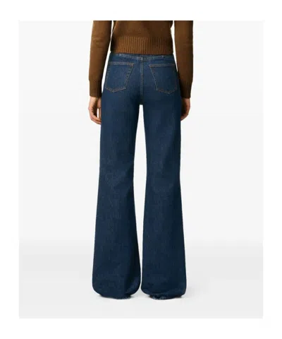 Ami Alexandre Mattiussi Wide Leg Denim Trousers Featuring Pockets In Blue