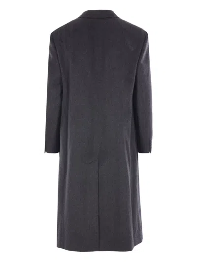 Auralee Double-breasted Coat In Black