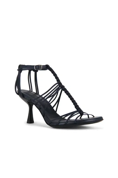 Christopher Esber Isla Satin Knotted Sandal In Black