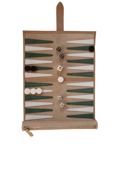 Throwing Doubles Tulum Travel Backgammon Board In Neutral