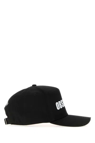 Dsquared2 Dsquared Black Gabardine Baseball Cap In Black