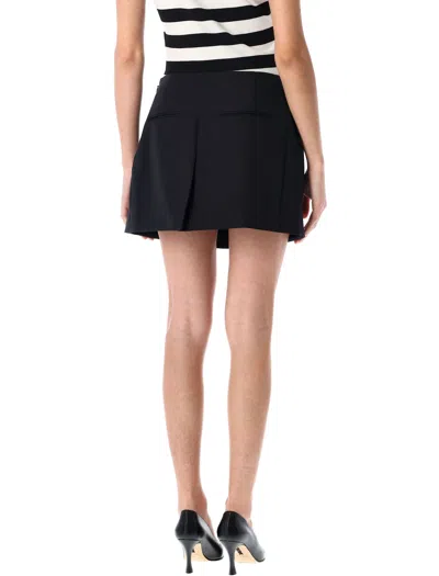 Balmain Women's Asymmetric Mini Skirt In Blue
