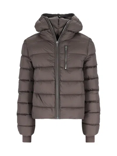 Rick Owens Gimp Padded Down Jacket In Re-nylon In Brown