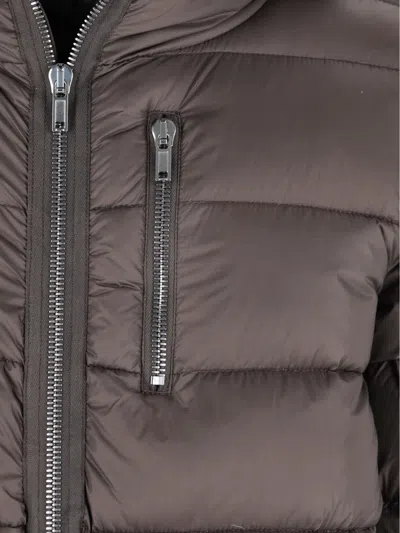 Rick Owens Gimp Padded Down Jacket In Re-nylon In Brown