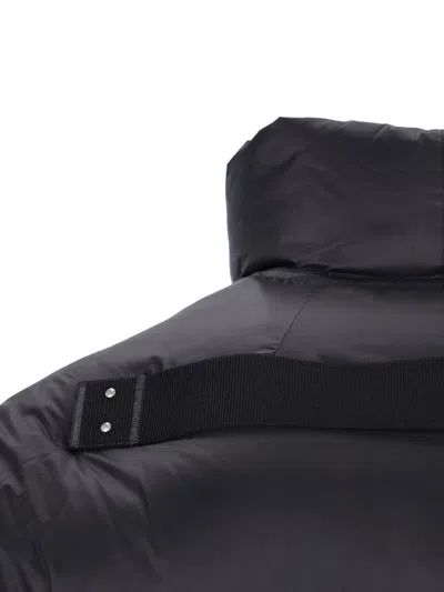 Rick Owens Black Turtle Coat Down Jacket In Black