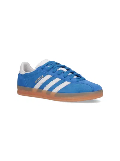 Adidas Originals Striped Suede Low Top Sneakers In Blue