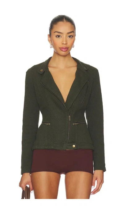 Isa Boulder Crossover Zip Jacket In Green