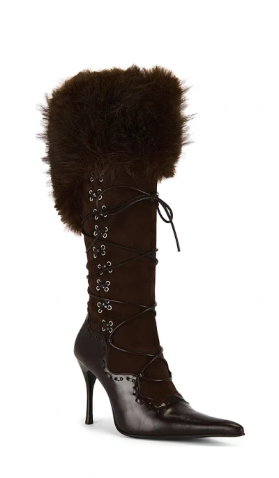 Jeffrey Campbell Verbier Knee High Boot In Brown
