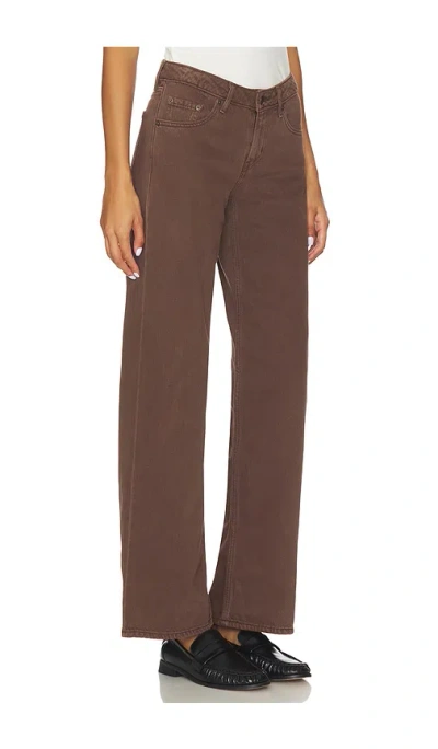 Levi's Ribcage Wide Leg Braided Corduroy Jeans In Brown