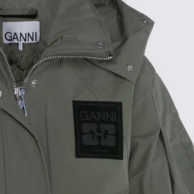 Ganni "tri-layer" Parka In Green