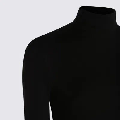 Alaïa Alaia Abito In Jersey Fluido Con Cuore In Black