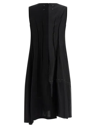 Maison Margiela Anonymity Of The Lining Asymmetrical Wool Dress In Black