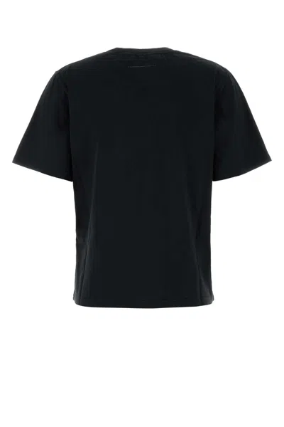 Mm6 Maison Margiela Black Logo T-shirt In Black