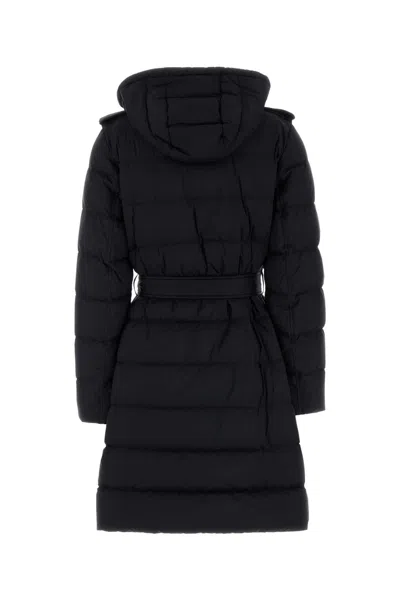 Burberry Midnight Blue Nylon Down Jacket In Black