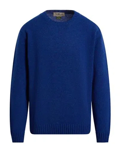 Irish Crone Man Sweater Blue Size 3xl Wool In Blue