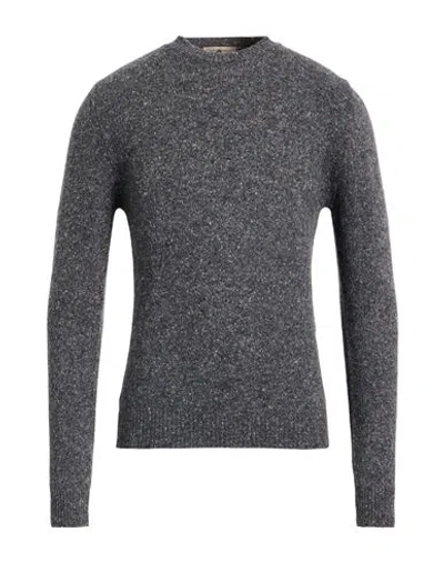 Irish Crone Man Sweater Charcoal Size S Wool, Recycled Polyamide, Silk In Gray
