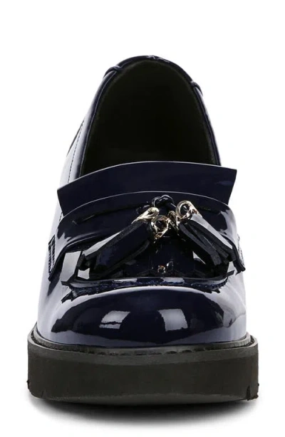 Naturalizer Desmond Womens Leather Penny Loafers In Blue