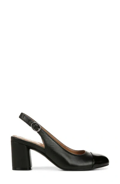 Naturalizer Sophie Womens Leather Round Toe Slingback Heels In Black