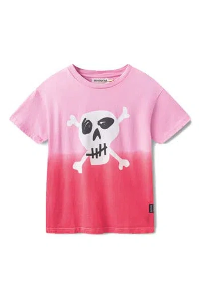 Nununu Kids' Woozy Skull Graphic T-shirt In Pink