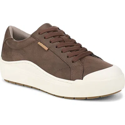 Dr. Scholl's Women's Time Off Lace Up Platform Sneakers In Brown