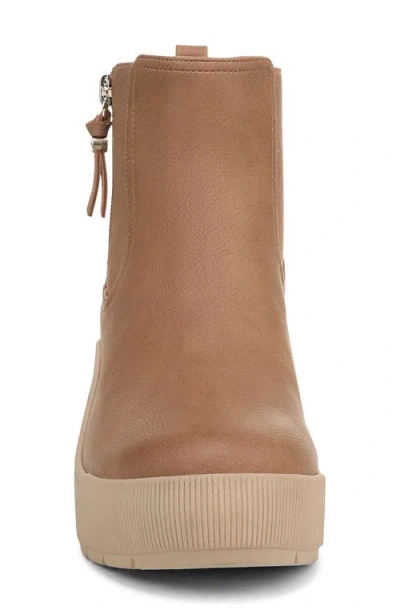 Dr. Scholl's Women's Time Off Up Zip Platform Short Boots In Brown