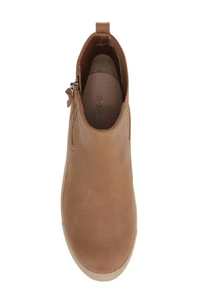 Dr. Scholl's Women's Time Off Up Zip Platform Short Boots In Brown
