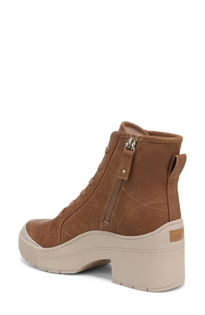 Dr. Scholl's Women's Time Off Up Lace Up Platfform Boots In Brown