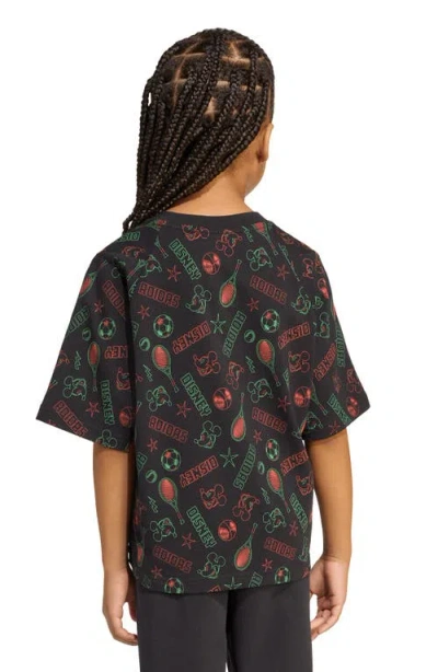 Adidas Originals X Disney Oversize Allover Print T-shirt In Multi