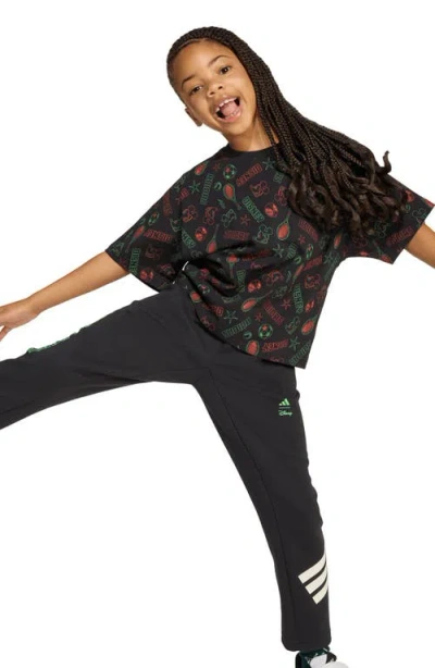 Adidas Originals X Disney Oversize Allover Print T-shirt In Multi