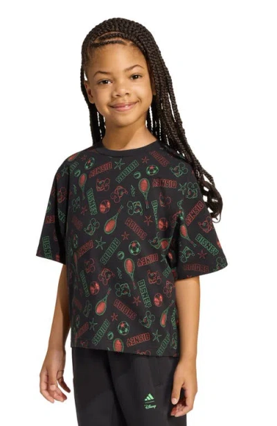 Adidas Originals X Disney Oversize Allover Print T-shirt In Multi