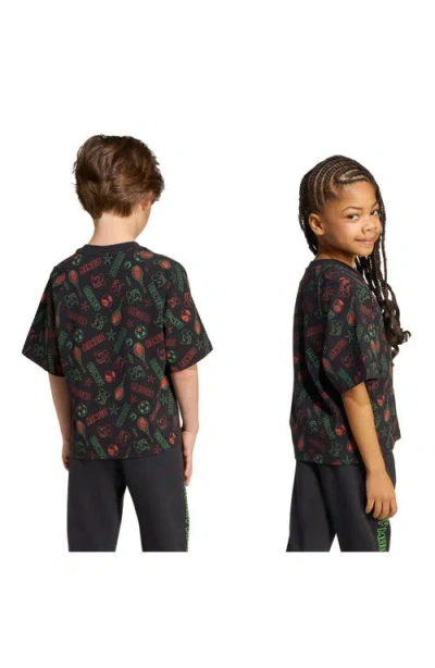 Adidas Originals X Disney Oversize Allover Print T-shirt In Multi