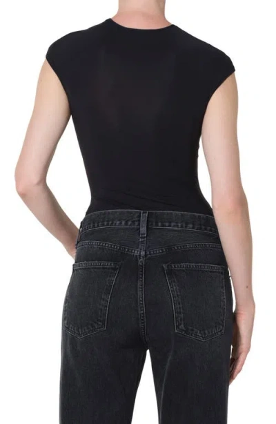 Agolde Aura Stretch-jersey Bodysuit In Black