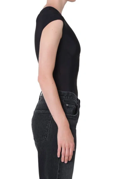 Agolde Aura Stretch-jersey Bodysuit In Black