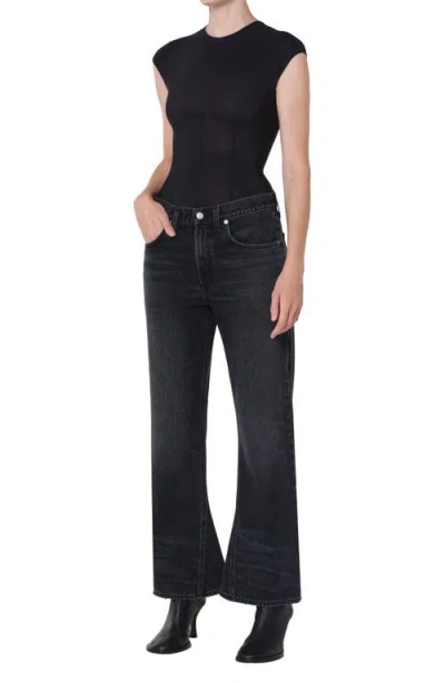 Agolde Aura Stretch-jersey Bodysuit In Black