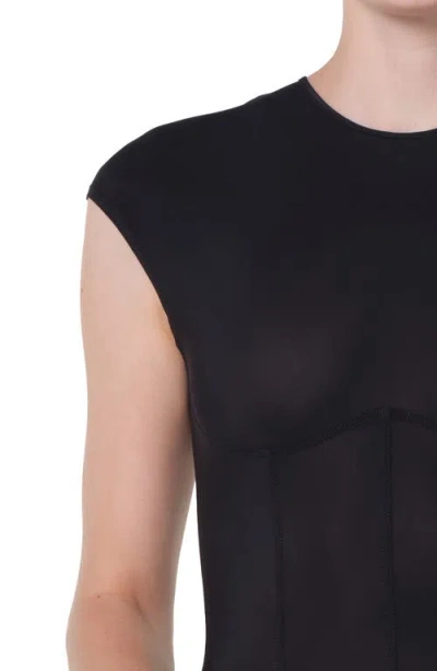 Agolde Aura Stretch-jersey Bodysuit In Black
