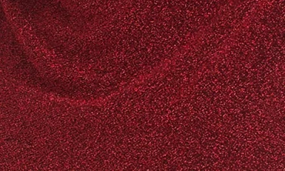 Karen Kane Metallic Knit Cowl Neck Top In Burgundy