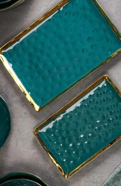 Stone Lain Florian Porcelain 2-piece Serving Rectangular Plate Set In Multi