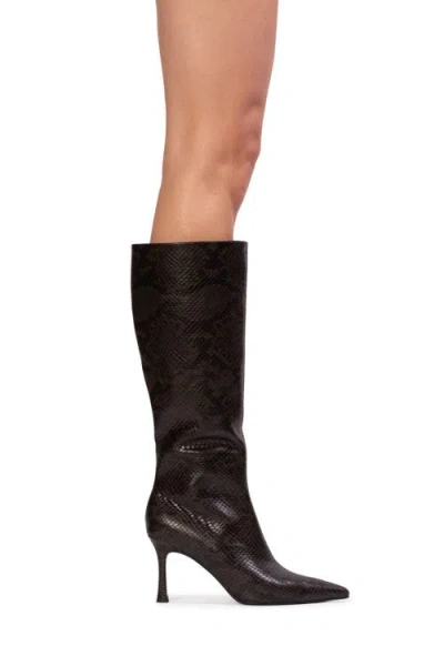 Black Suede Studio Draya 80 Boot In Black