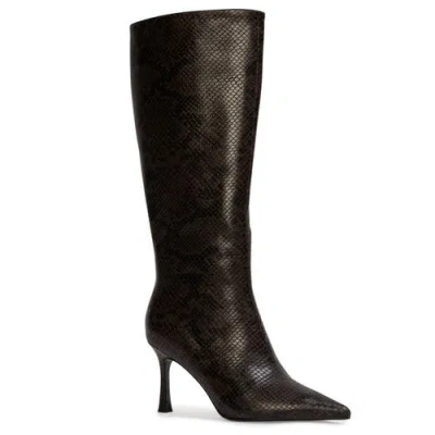 Black Suede Studio Draya 80 Boot In Black