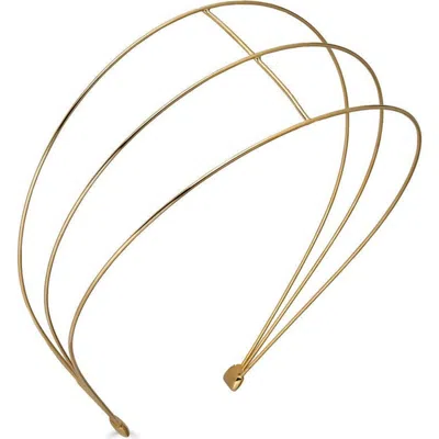 Epona Valley Petite St. Germaine Metal Headband In Gold