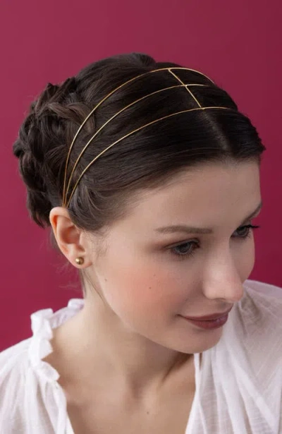 Epona Valley Petite St. Germaine Metal Headband In Gold