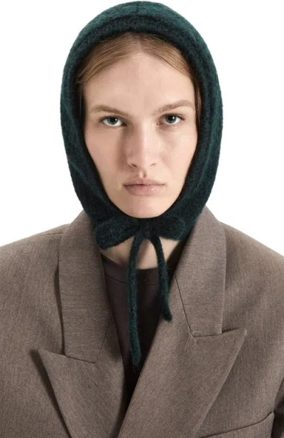 Hyer Goods Upcycled Alpaca Wool Small Tie Balaclava In Green