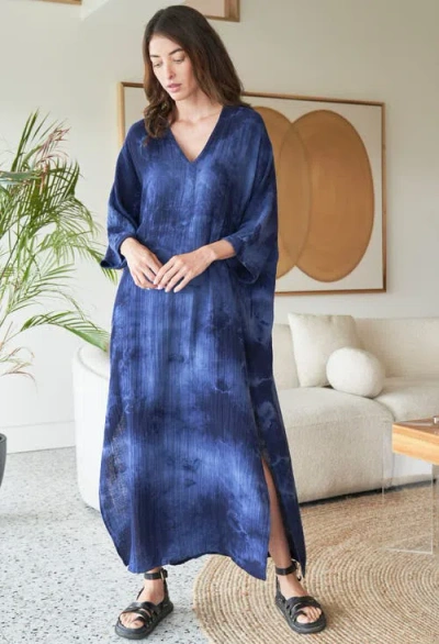 Ocean + Main Ocean+main Gauze Arc Seam Caftan In Multi