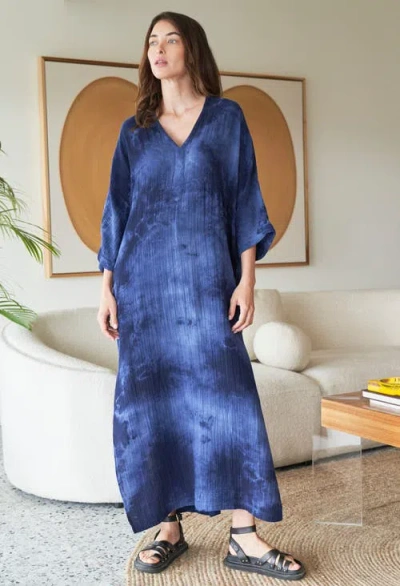 Ocean + Main Ocean+main Gauze Arc Seam Caftan In Multi